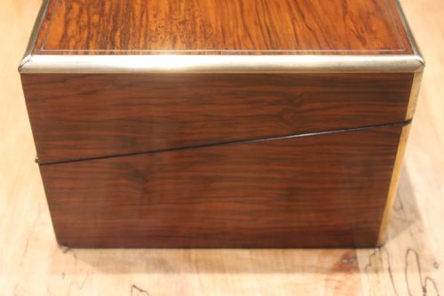 WRITING SLOPE BURR WALNUT BRASS BOUND WITH SECRET DRAWERS - ADDITIONAL PHOTO 3
