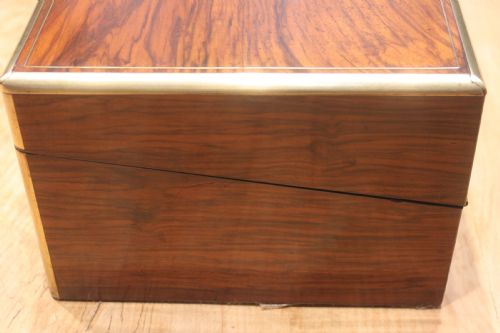 WRITING SLOPE BURR WALNUT BRASS BOUND WITH SECRET DRAWERS - ADDITIONAL PHOTO 5