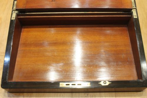 WRITING SLOPE BURR WALNUT BRASS BOUND WITH SECRET DRAWERS - ADDITIONAL PHOTO 8