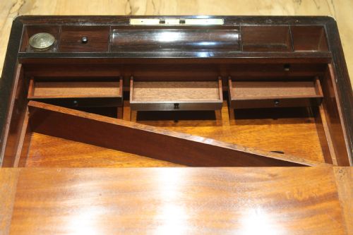 19TH CENTURY ROSEWOOD AND BRASS INLAID WRITING SLOPE - ADDITIONAL PHOTO 13