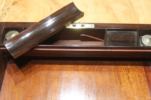 ROSEWOOD AND MOTHEROF PEARL INLAID WRITING SLOPE - ADDITIONAL PHOTO 11