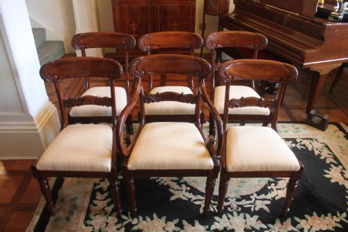 SET OF SIX WILLIAM IV MAHOGANY DINING CHAIRS WITH ONE ARMCHAIR - ADDITIONAL PHOTO 4