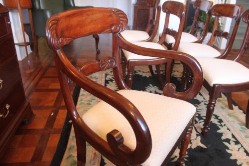 SET OF SIX WILLIAM IV MAHOGANY DINING CHAIRS WITH ONE ARMCHAIR - ADDITIONAL PHOTO 6