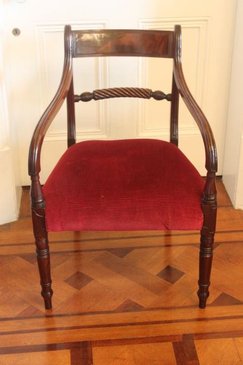 regency rope back armchair - CATEGORY: ANTIQUE CHAIRS - DATED REGENCY