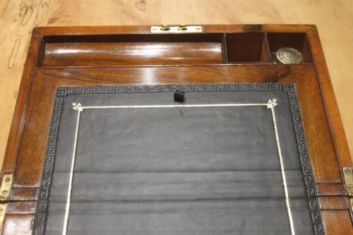 VICTORIAN WALNUT WRITING SLOPE - ADDITIONAL PHOTO 4