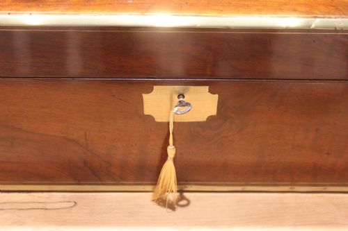 VICTORIAN WALNUT WRITING SLOPE WITH SECRET DRAWERS - ADDITIONAL PHOTO 2