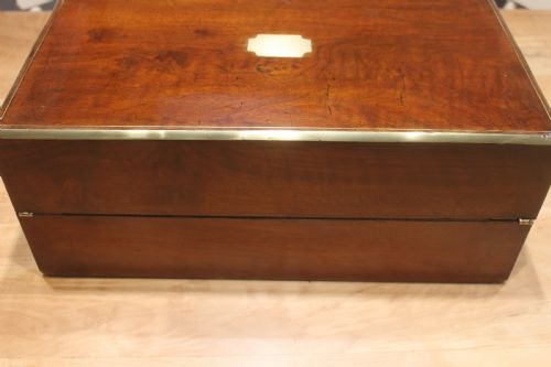 VICTORIAN WALNUT WRITING SLOPE WITH SECRET DRAWERS - ADDITIONAL PHOTO 5