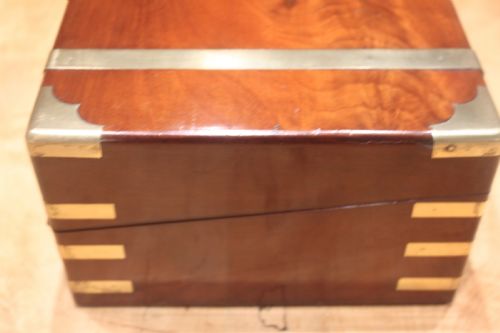 CAMPAIGN STYLE MAHOGANY WRITING SLOPE WITH SECRET DRAWERS - ADDITIONAL PHOTO 1