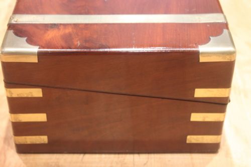 CAMPAIGN STYLE MAHOGANY WRITING SLOPE WITH SECRET DRAWERS - ADDITIONAL PHOTO 3