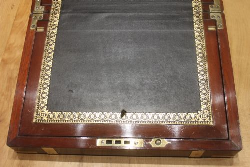 CAMPAIGN STYLE MAHOGANY WRITING SLOPE WITH SECRET DRAWERS - ADDITIONAL PHOTO 5