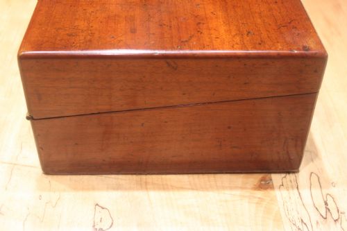 VICTORIAN SOLID MAHOGANY WRITING SLOPE WITH SECRET DRAWERS - ADDITIONAL PHOTO 2