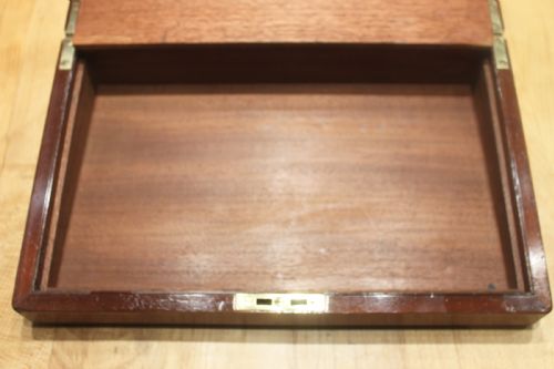 VICTORIAN SOLID MAHOGANY WRITING SLOPE WITH SECRET DRAWERS - ADDITIONAL PHOTO 8