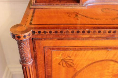 A SHERATON PERIOD SATINWOOD INLAID CABINET - ADDITIONAL PHOTO 5