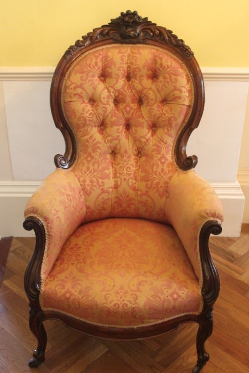 AN EARLY VICTORIAN GENTLEMAN'S ARMCHAIR