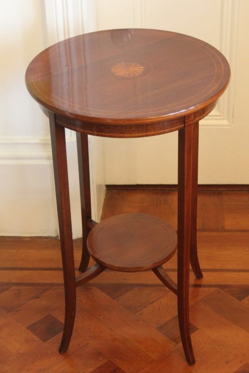 An Edwardian Inlaid Occasional/lamp Table