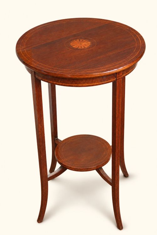 An Edwardian Inlaid Occasional/lamp Table