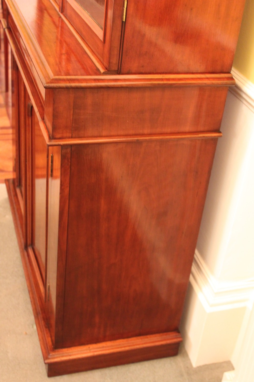 Victorian mahogany two door bookcase on cupboard View VII