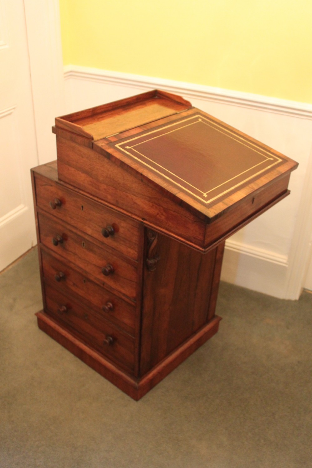 A fine original Regency George IV rosewood davenport  View XI
