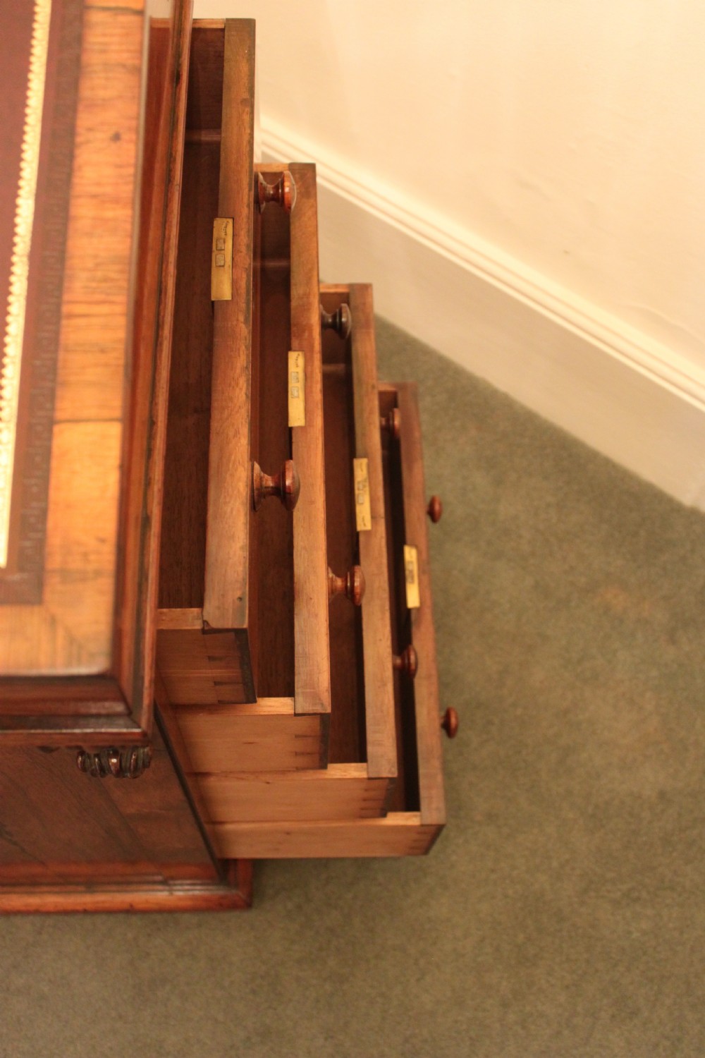 A fine original Regency George IV rosewood davenport  View XII