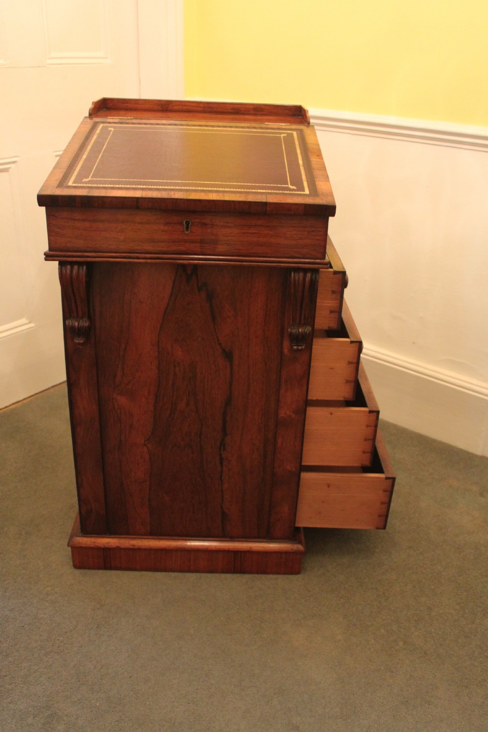 A fine original Regency George IV rosewood davenport  View XIII
