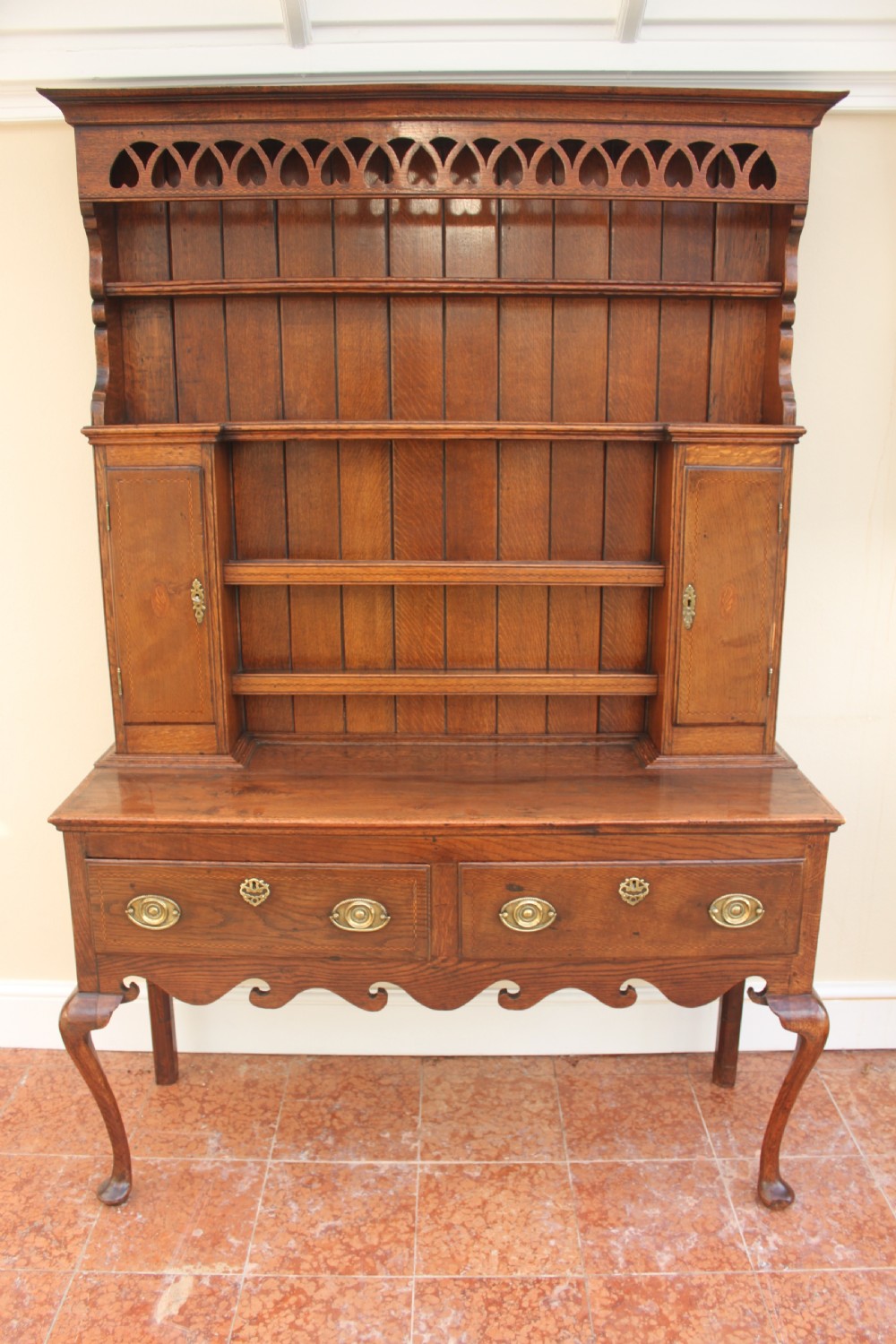 18th century oak and inlaid dresser