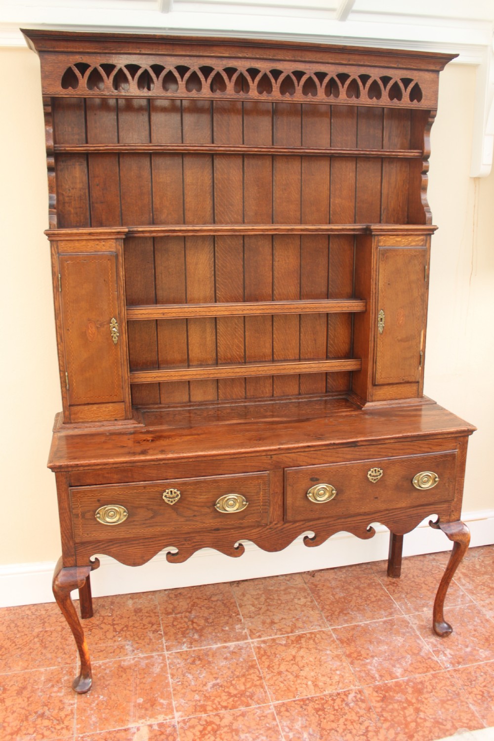 18th century oak and inlaid dresser View XIV