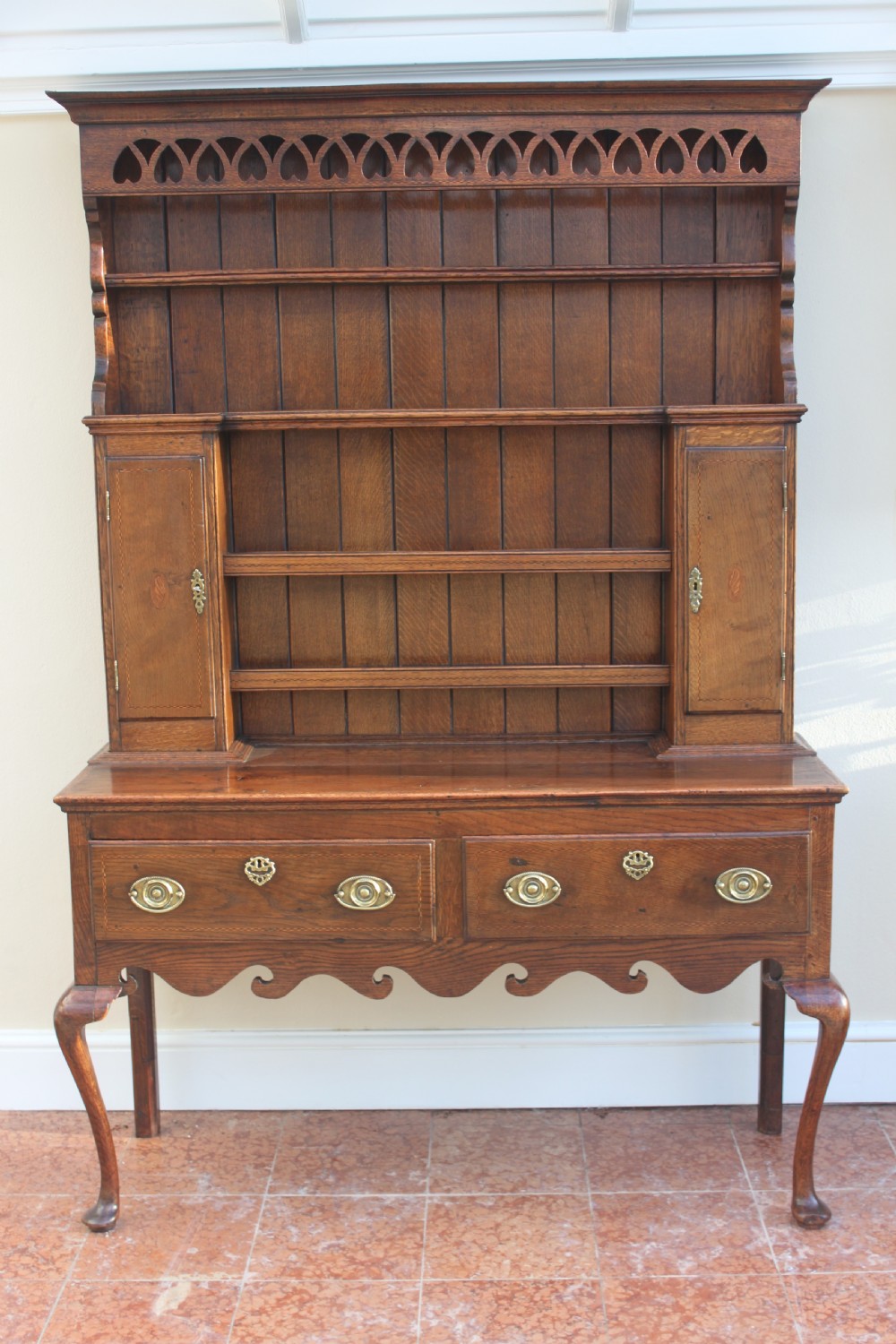 18th century oak and inlaid dresser View XVII