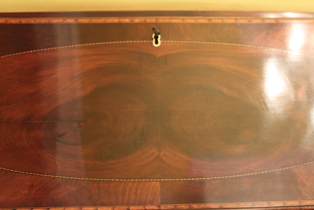 George III period mahogany bureau View XIV