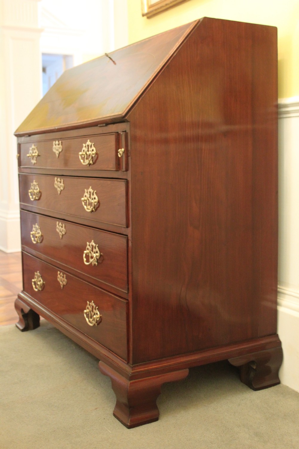 George III period mahogany bureau View XIX