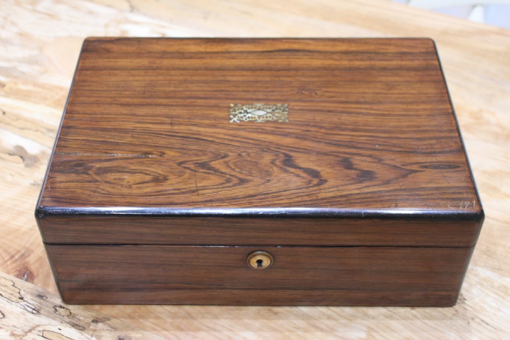 A Victorian rosewood writing slope