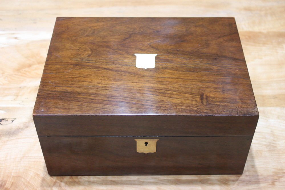 A Victorian walnut writing slope