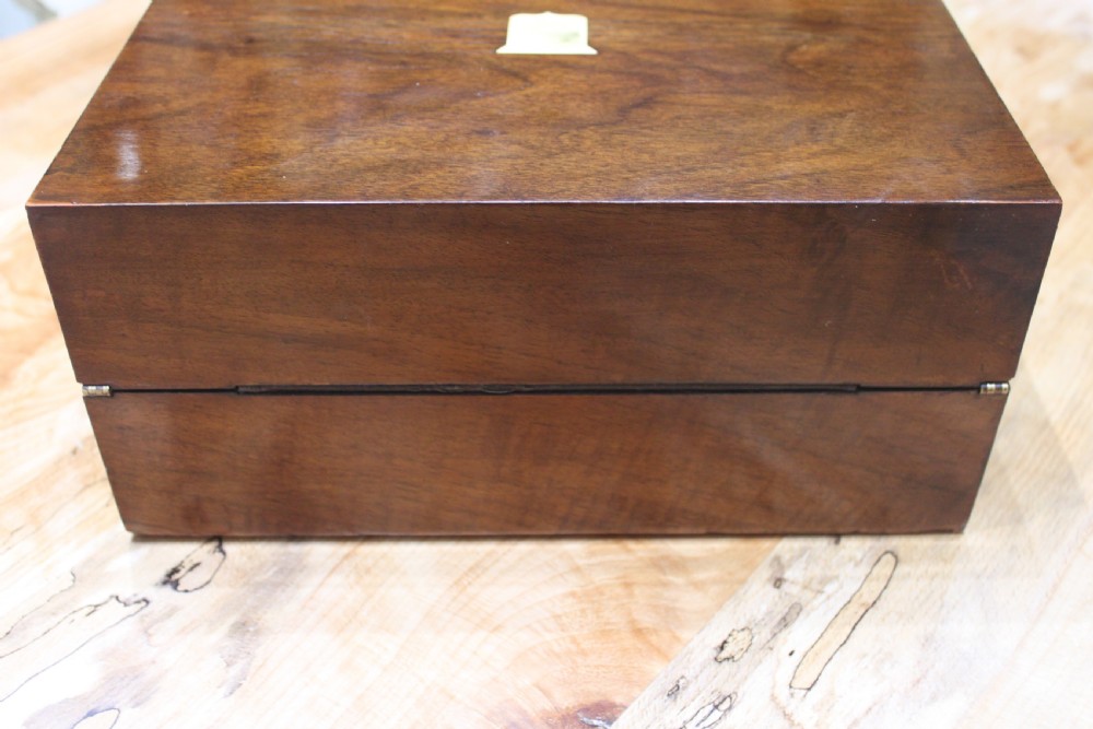 A Victorian walnut writing slope View V