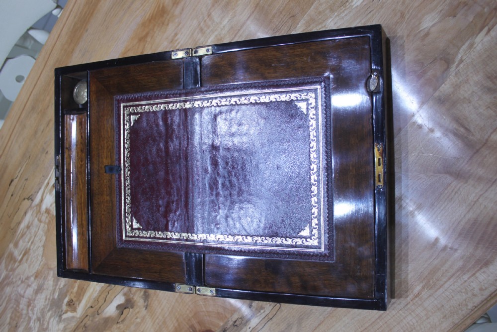 A Victorian walnut writing slope View VI