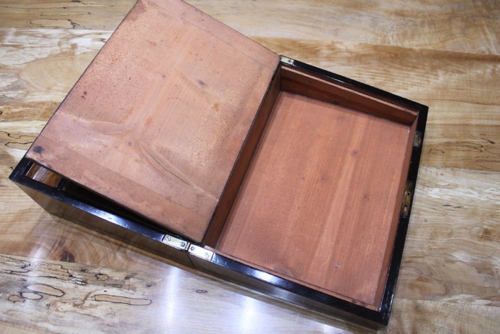 A Victorian walnut writing slope View VII