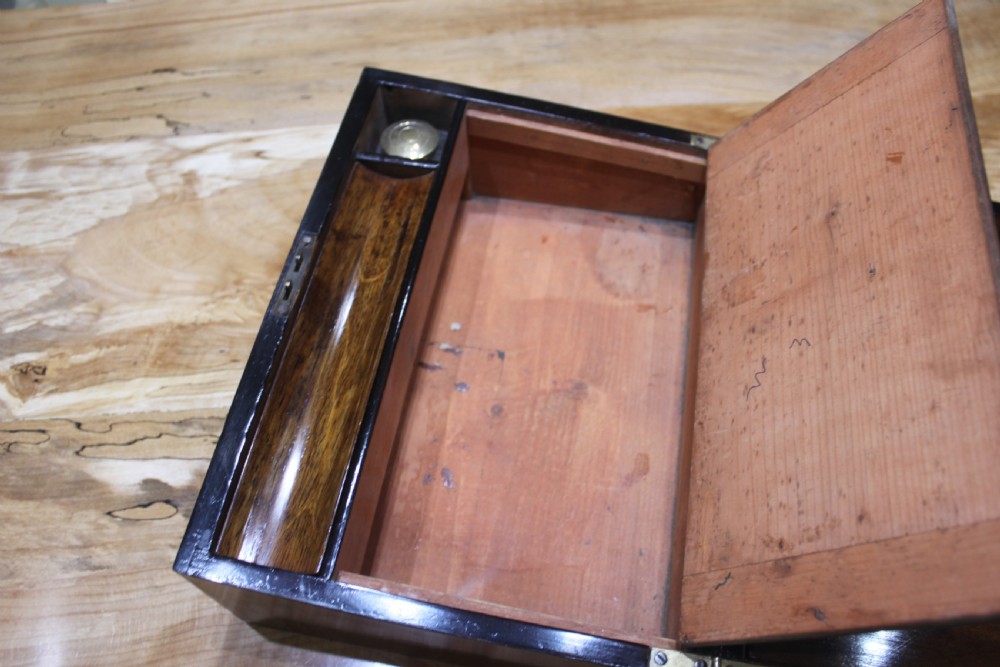 A Victorian walnut writing slope View VIII