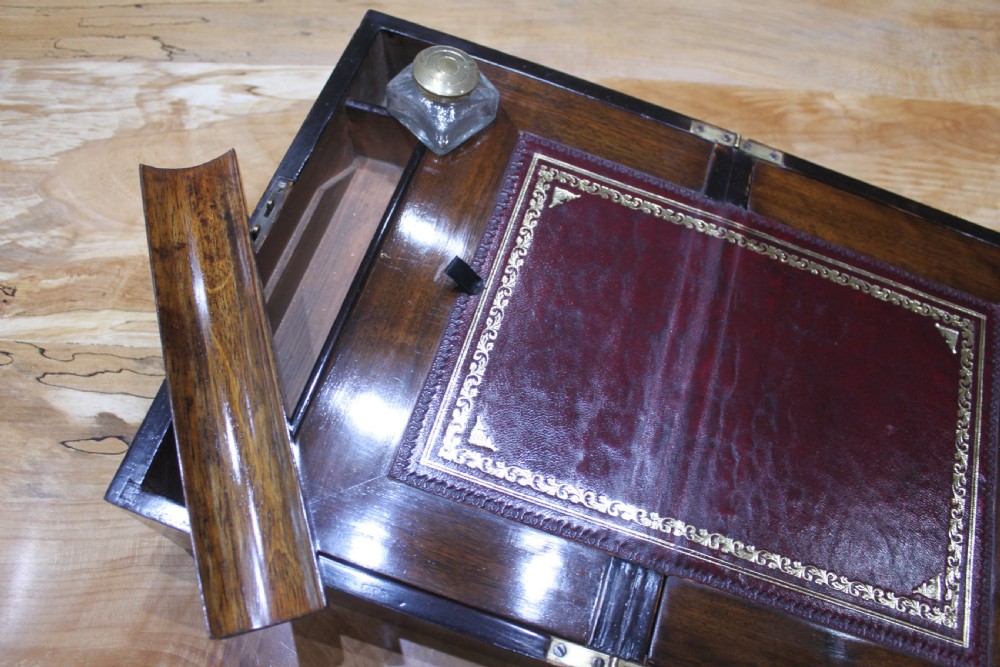 A Victorian walnut writing slope View IX