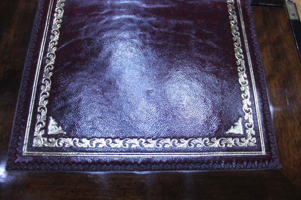 A Victorian walnut writing slope View X