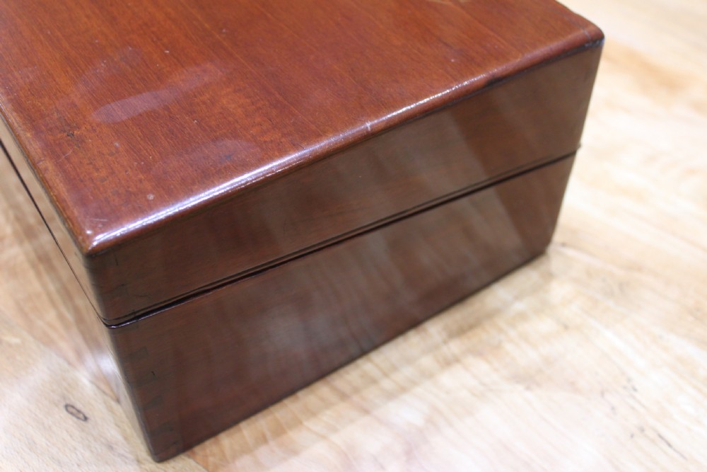 An early Victorian mahogany writing slope. View II