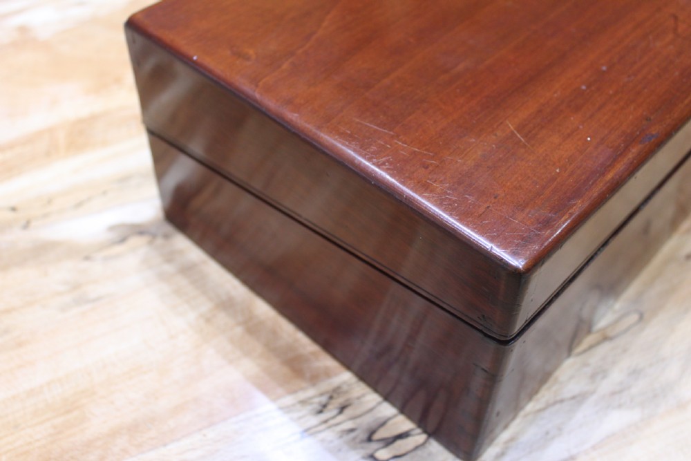 An early Victorian mahogany writing slope. View III