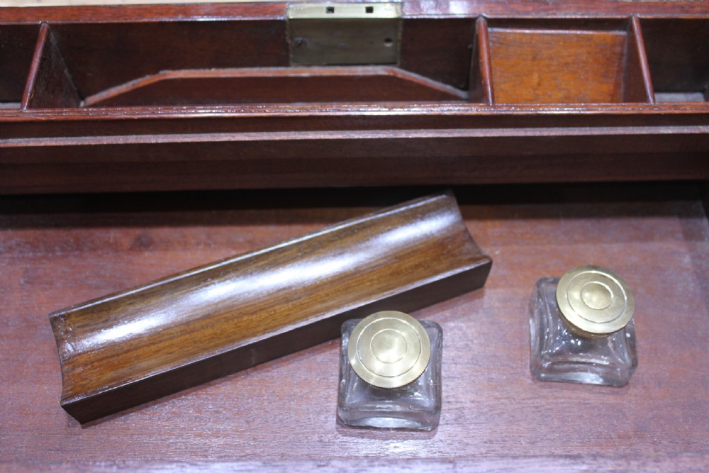 An early Victorian mahogany writing slope. View VI