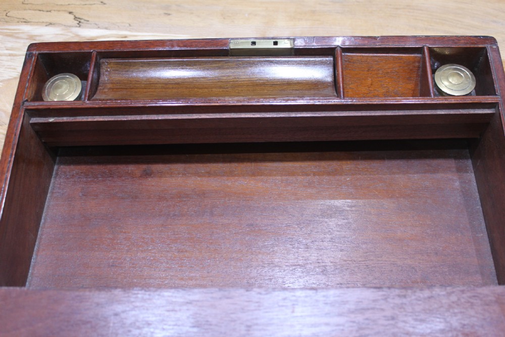 An early Victorian mahogany writing slope. View VII