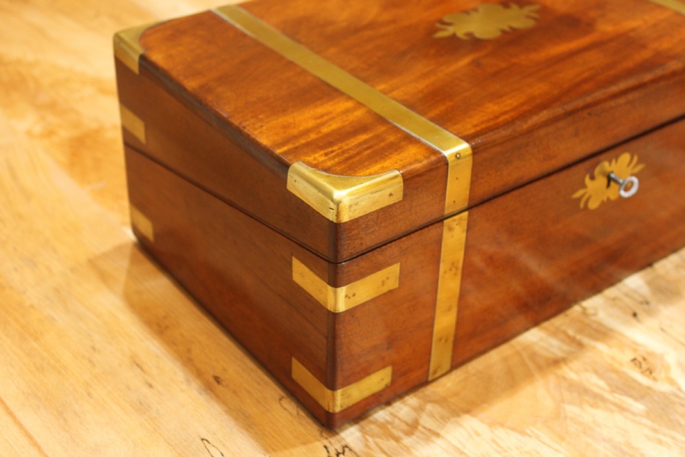 19th century Victorian mahogany writing slope View III