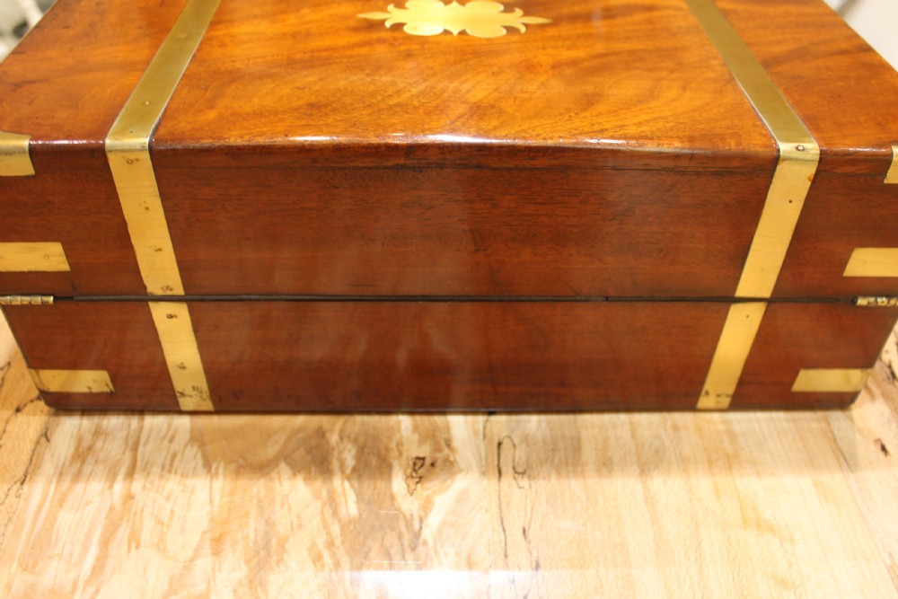 19th century Victorian mahogany writing slope View V