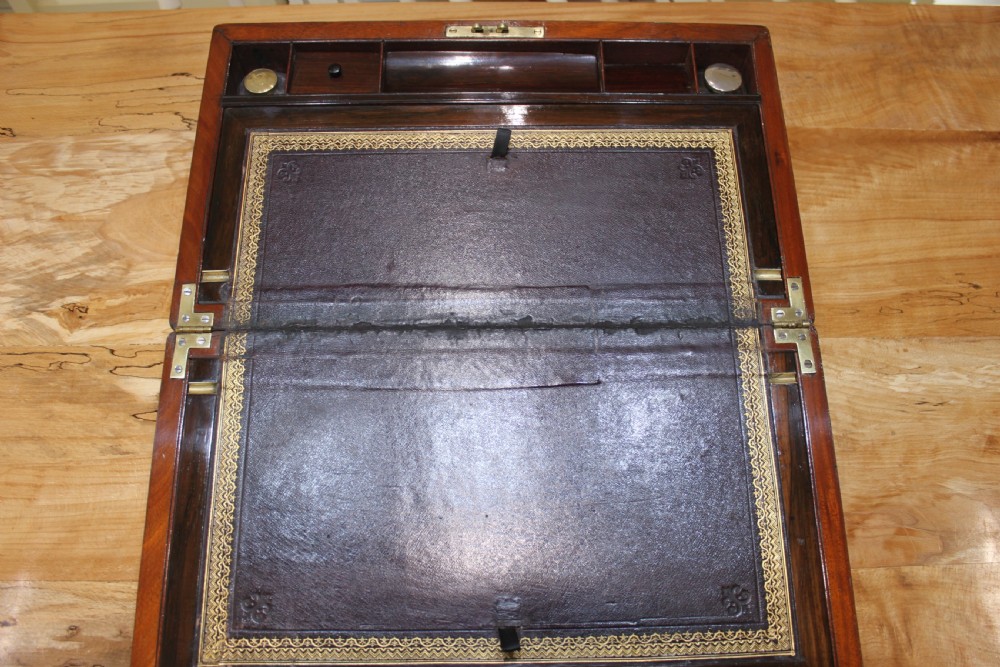 19th century Victorian mahogany writing slope View VI