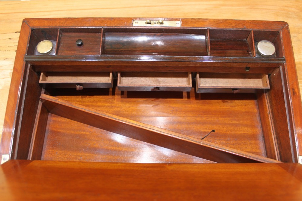 19th century Victorian mahogany writing slope View XI