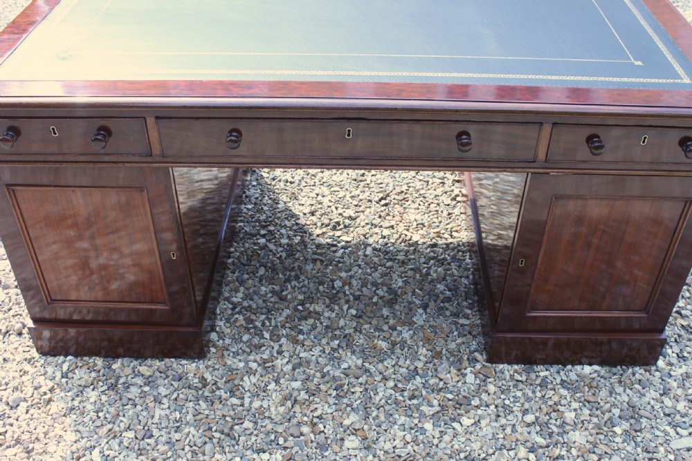 Early Victorian mahogany partners desk View VI