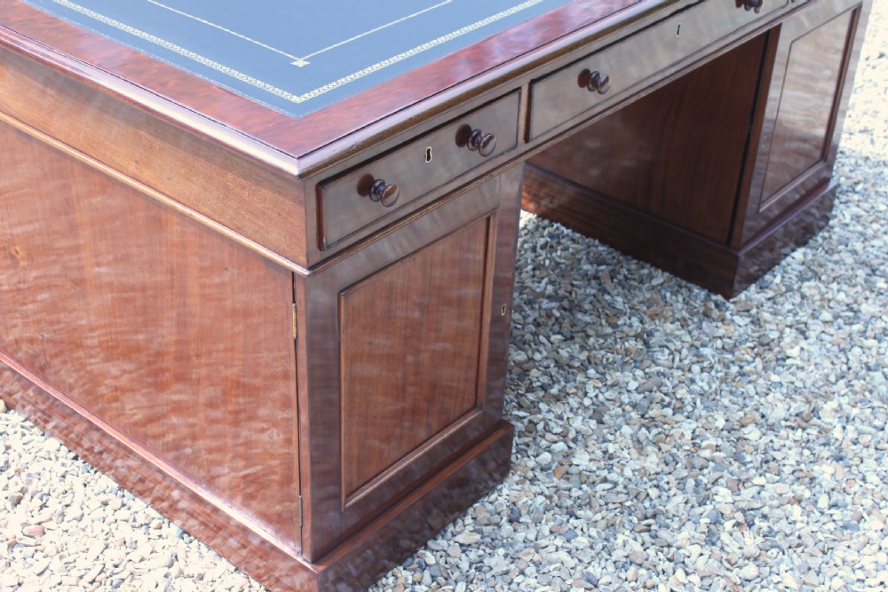Early Victorian mahogany partners desk View VII