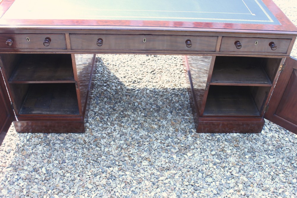 Early Victorian mahogany partners desk View VIII