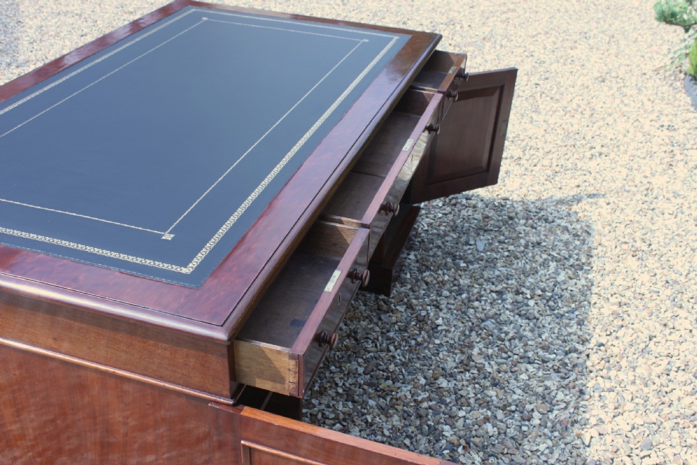 Early Victorian mahogany partners desk View XI