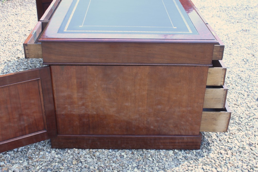 Early Victorian mahogany partners desk View XV